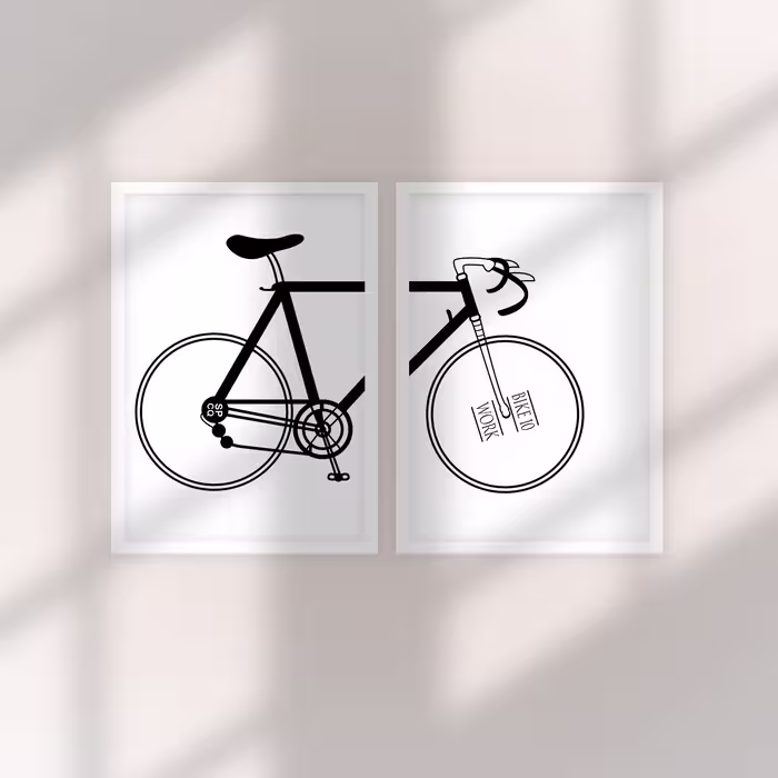 تابلو مدل Bike مجموعه 2 عددی