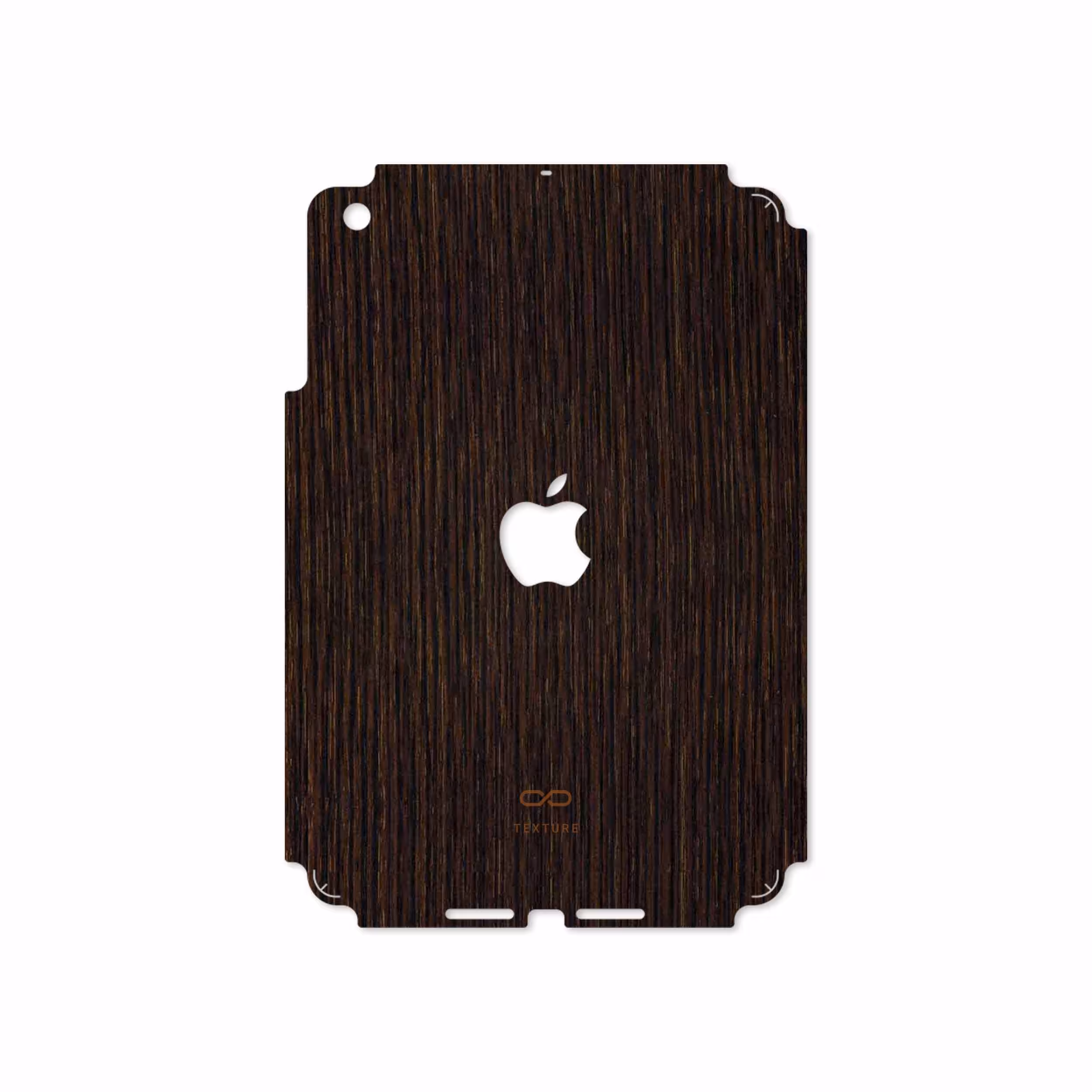 برچسب پوششی ماهوت مدل Dark-Gold-Stripes-Wood مناسب برای تبلت اپل iPad mini 2012 A1432