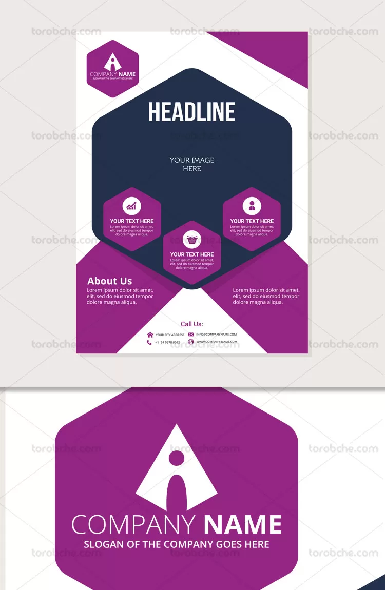 طرح تراکت کسب و کار | گرافیک با طعم تربچه