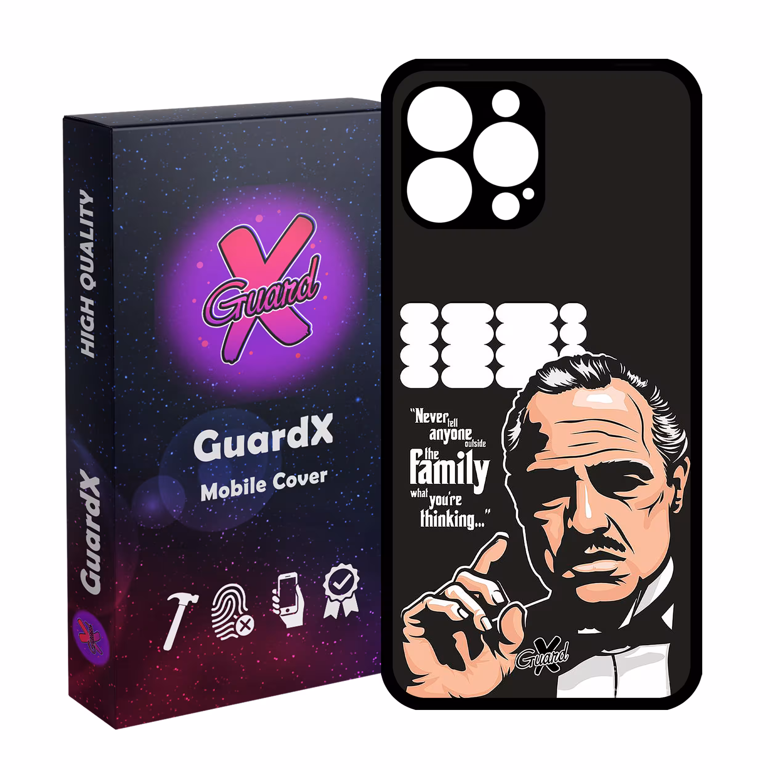 کاور گارد ایکس طرح God Father مدل Glass10197 مناسب برای گوشی موبایل اپل iPhone 13 Pro Max