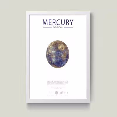 تابلو مدل مینیمال Mercury کد m2408-w