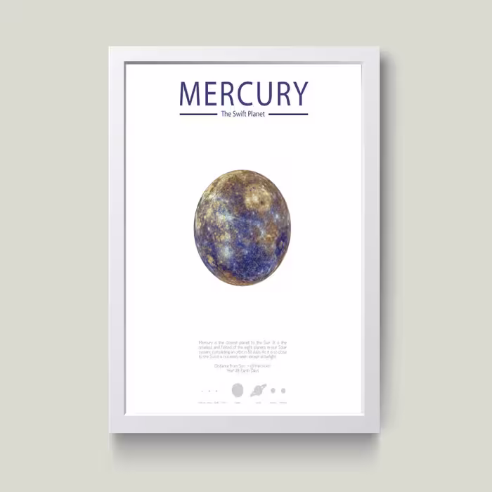 تابلو مدل مینیمال Mercury کد m2408-w