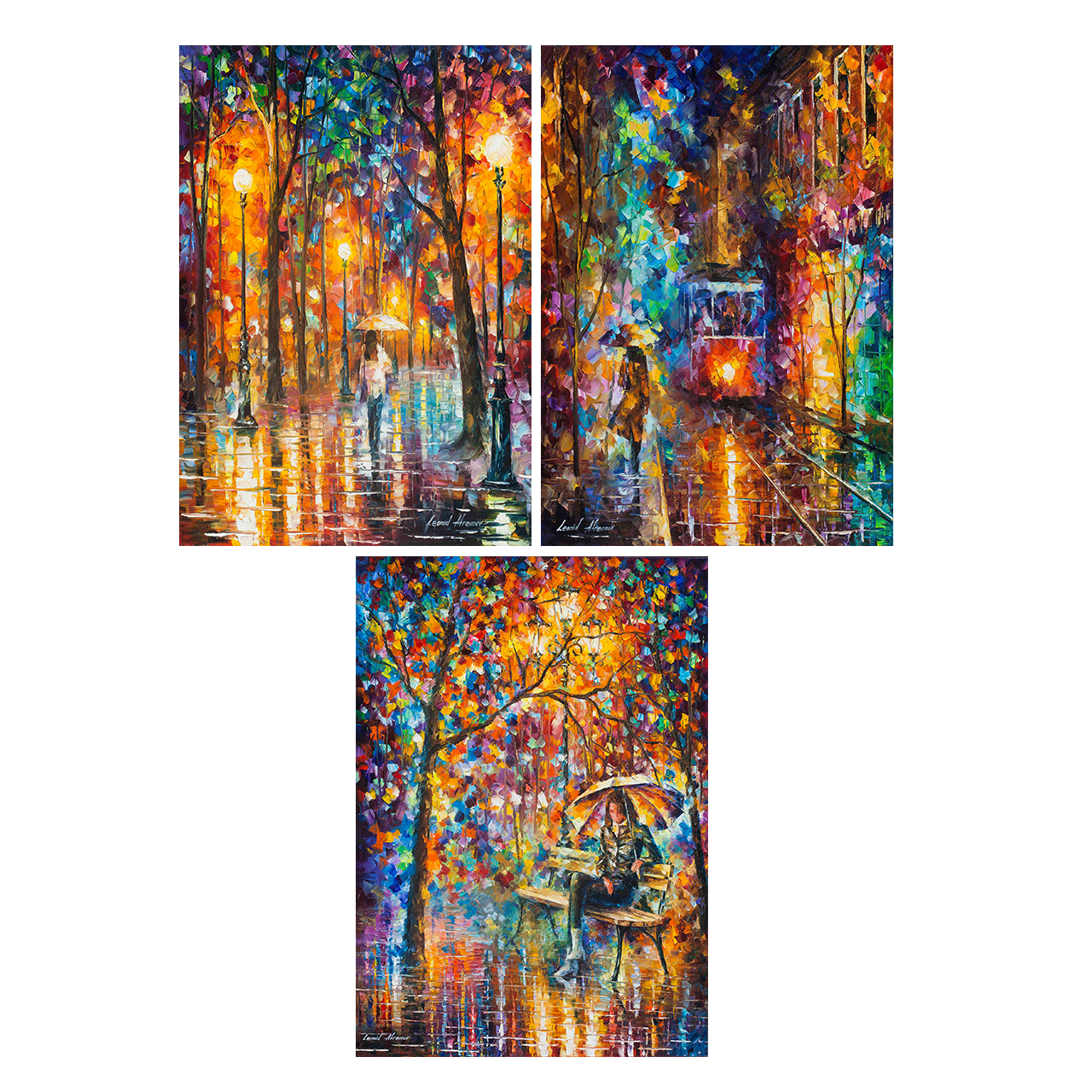  تابلو شاسی طرح آثار لئونید آفرمو کد SET035 مجموعه 3 عددی