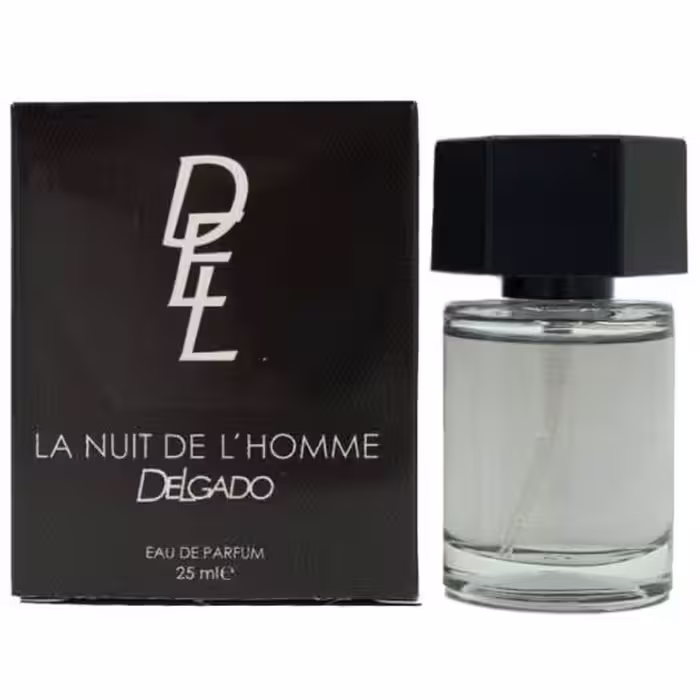 دلگادو ادکلن مینی مردانه 25 میل طرح اصل مدل LA NUIT DE L HOMME لا نویت لهوم