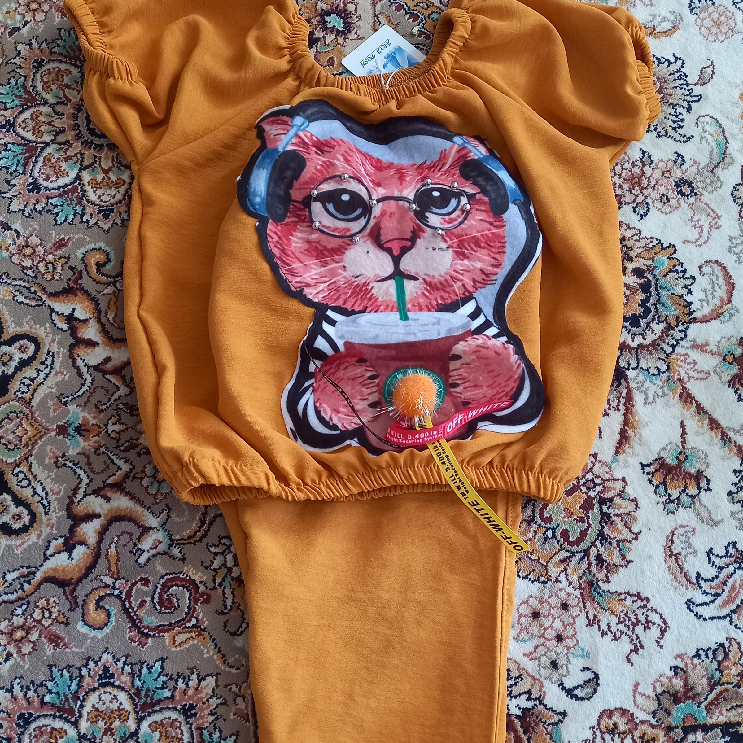 شومیز شلوارک ابرو بادی تصویری جنس عالی