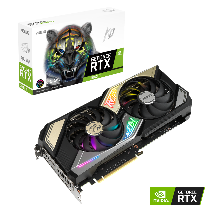 کارت گرافیک  ایسوس مدل  KO-RTX3060TI-O8G-GAMINGحافظه 8 گیگابایت