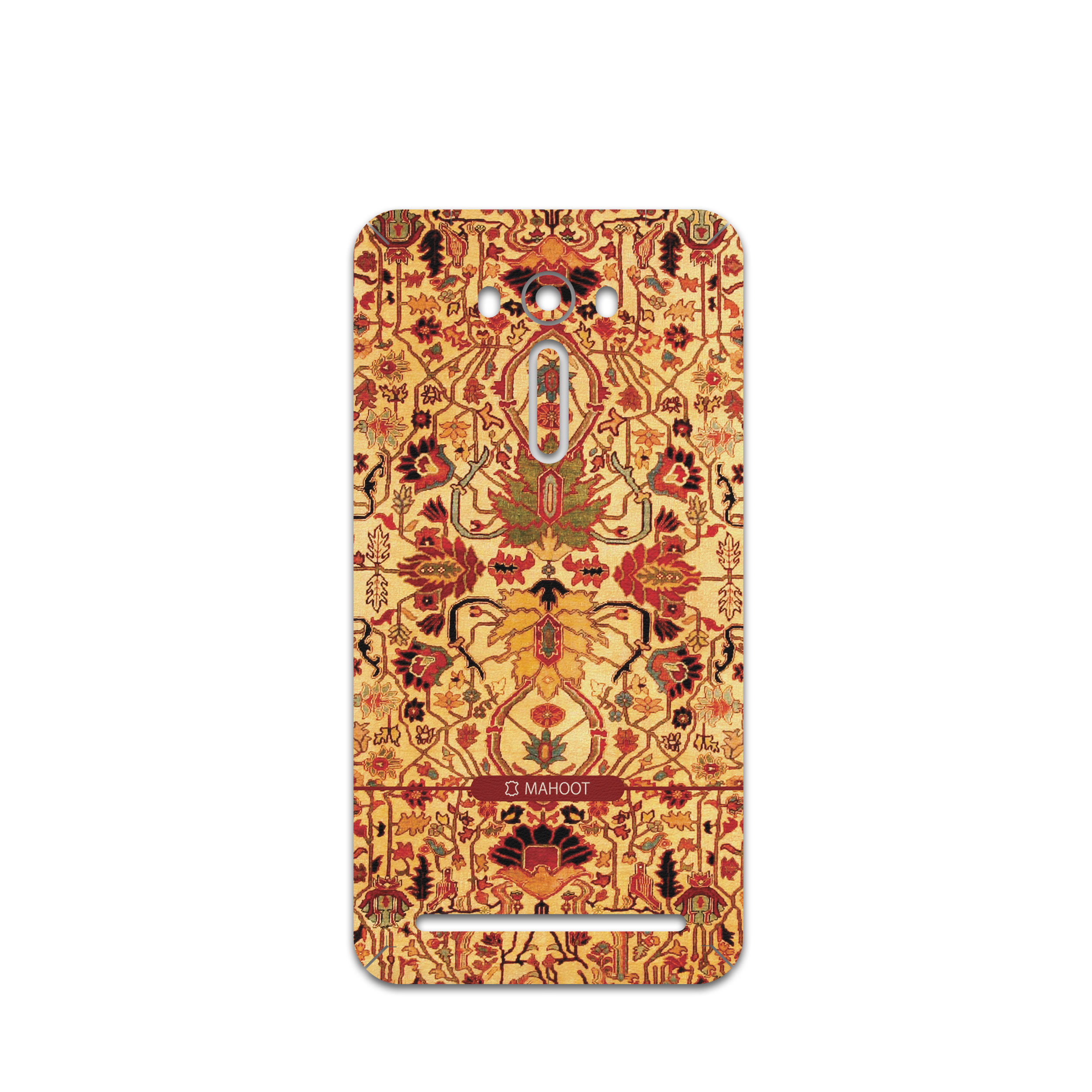 برچسب پوششی ماهوت مدل Persian-Carpet-Yellow مناسب برای گوشی موبایل ایسوس Zenfone 2 Laser