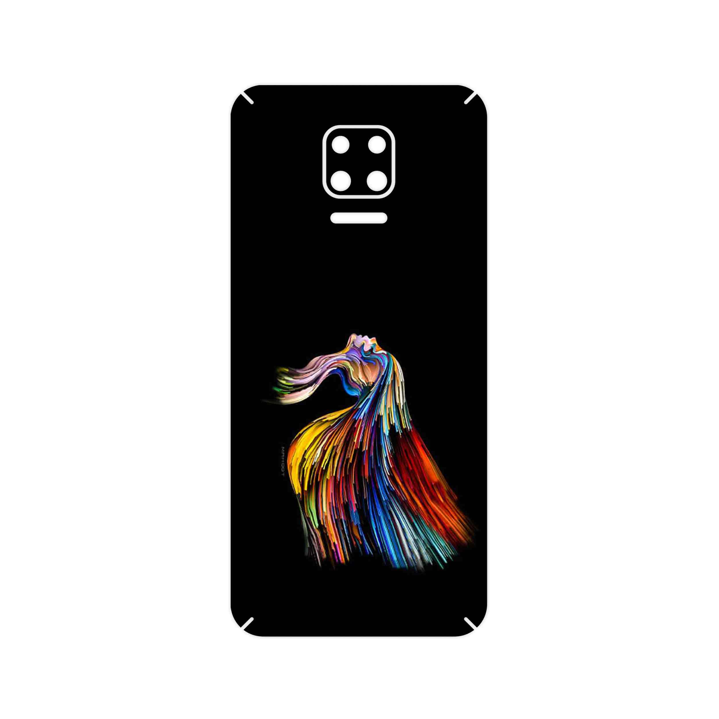 برچسب پوششی ماهوت مدل Rainbow Hair Digital Art مناسب برای گوشی موبایل شیائومی Redmi Note 9S