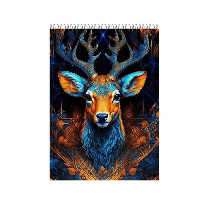 دفتر شطرنجی 100 برگ طرح Deer 2 | چاوه