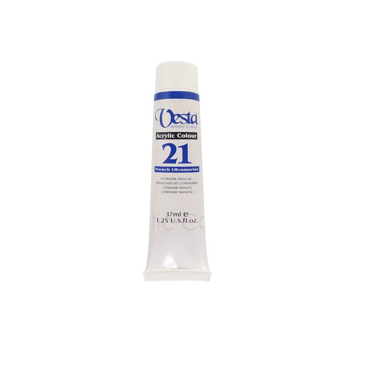 رنگ اکریلیک وستا مدل French Ultramarine 21 حجم 37 میلی لیتر