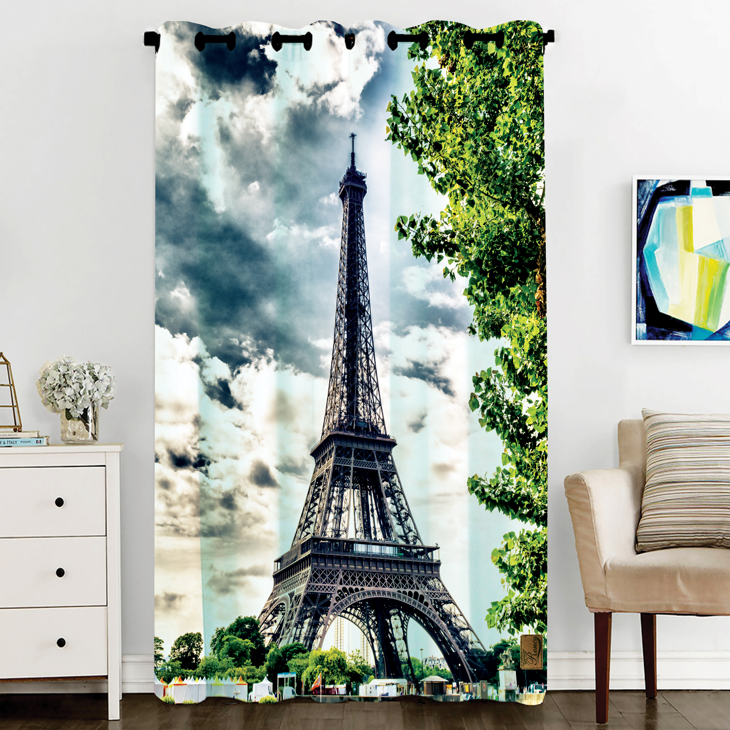 پرده رنس مدل CC3-50161 سایز 290x140 سانتی متر