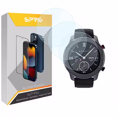 محافظ صفحه نمایش شیشه ای اسپریگ مدل SPG مناسب برای ساعت هوشمند امیزفیت GTR 42mm بسته سه عددی
