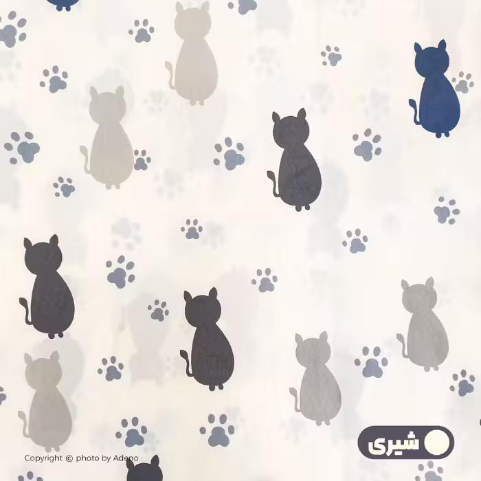 ملحفه آدنو مدل Cat کد IR49 دونفره سایز 180x200 سانتی متر