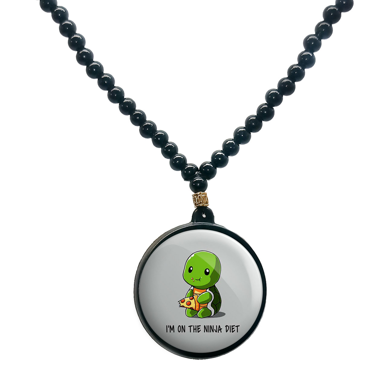 گردنبند پرمانه طرح لاکپشت‌های نینجا کد pmd.9909 مدل دو طرفه