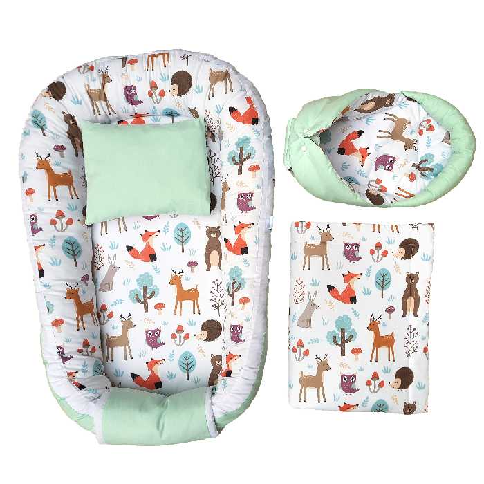 سرویس خواب 4 تکه نوزاد طرح حیوانات