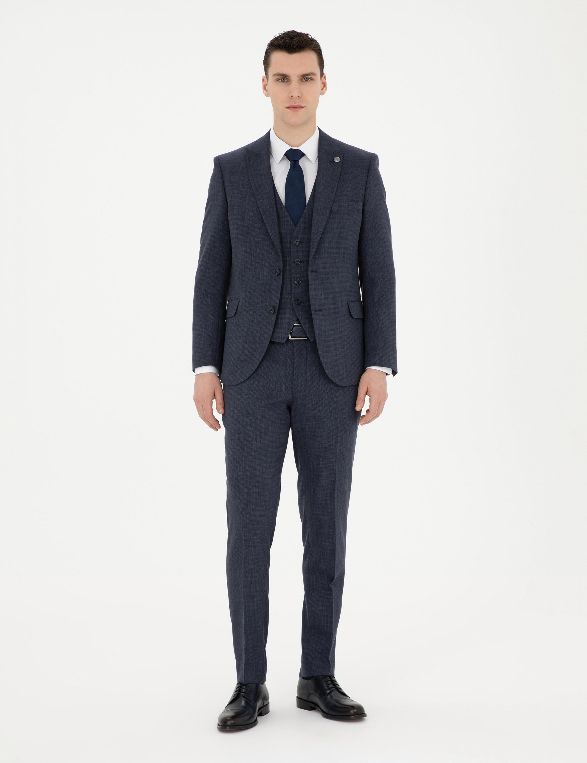 کت و شلوار مردانه سرمه ای پیرکاردین - فروشگاه لباس شهرمون