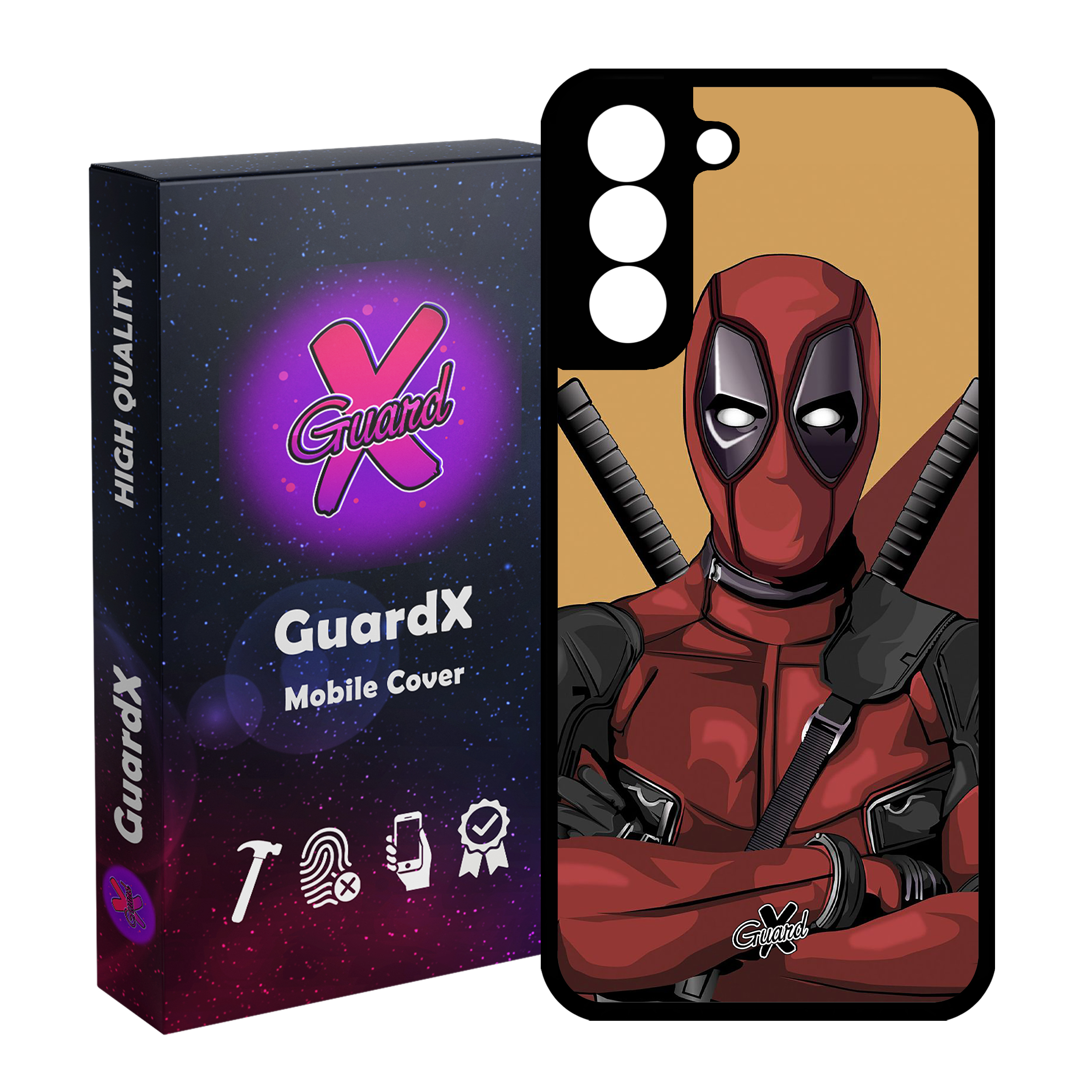 کاور گارد ایکس طرح Dead Pool مدل Glass10091 مناسب برای گوشی موبایل سامسونگ Galaxy S21