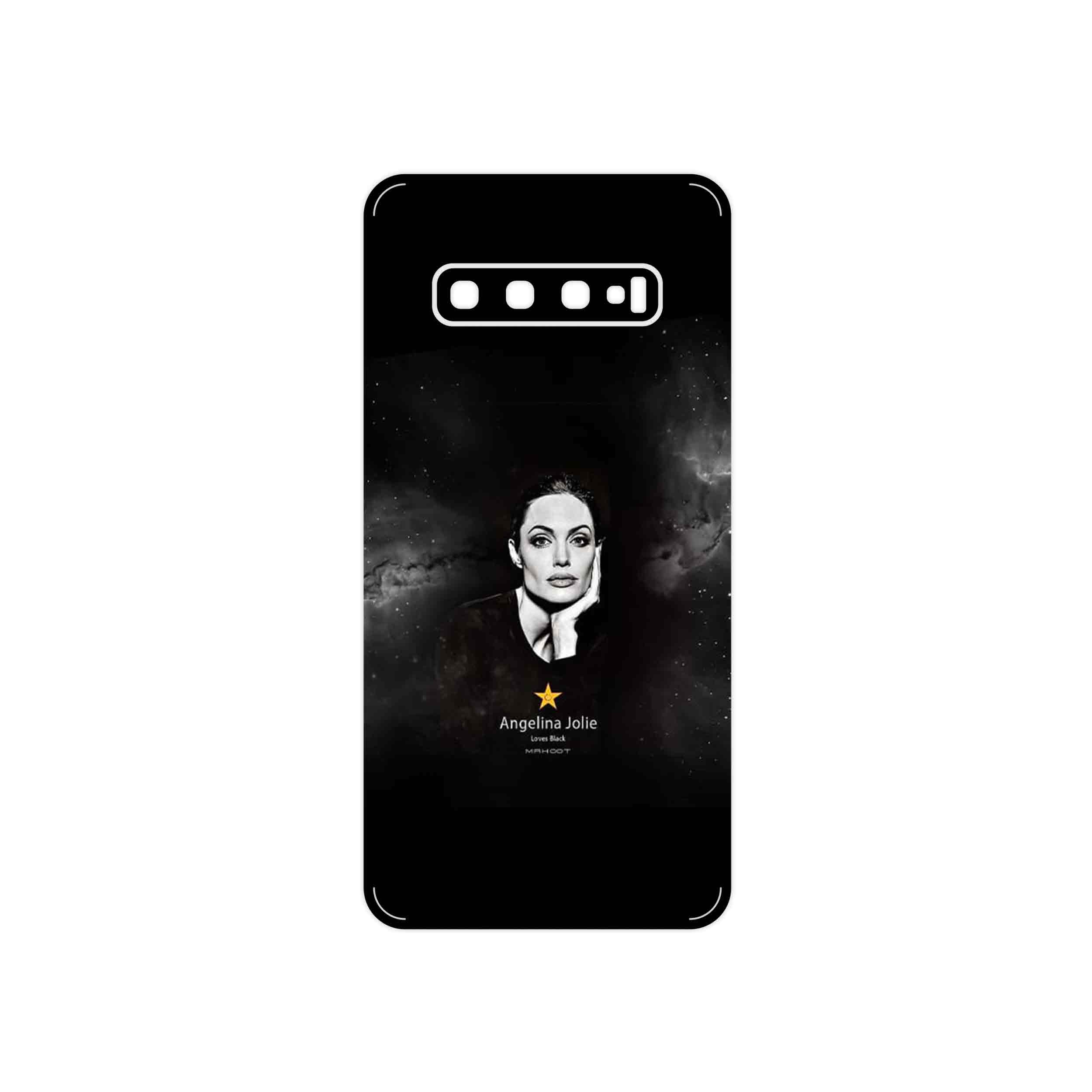 برچسب پوششی ماهوت مدل Angelina Jolie مناسب برای گوشی موبایل سامسونگ Galaxy S10
