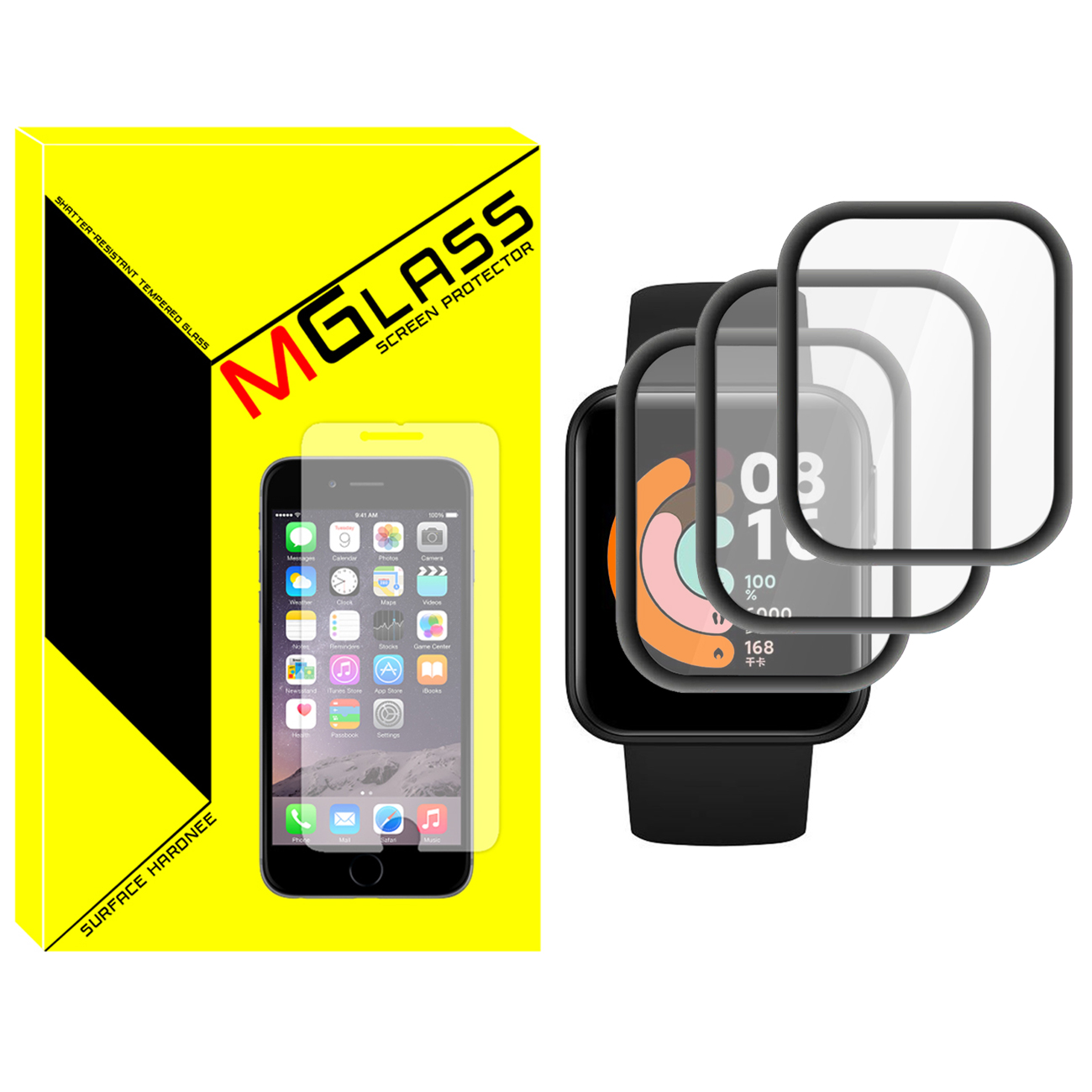 محافظ صفحه نمایش نانو ام گلس مدل NMG مناسب برای ساعت هوشمند شیائومی Mi Watch Lite بسته سه عددی