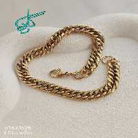 خرید دستبند استیل کارتیر طلایی رنگ ثابت کیفیت عالی کد 1216351 - ردگل