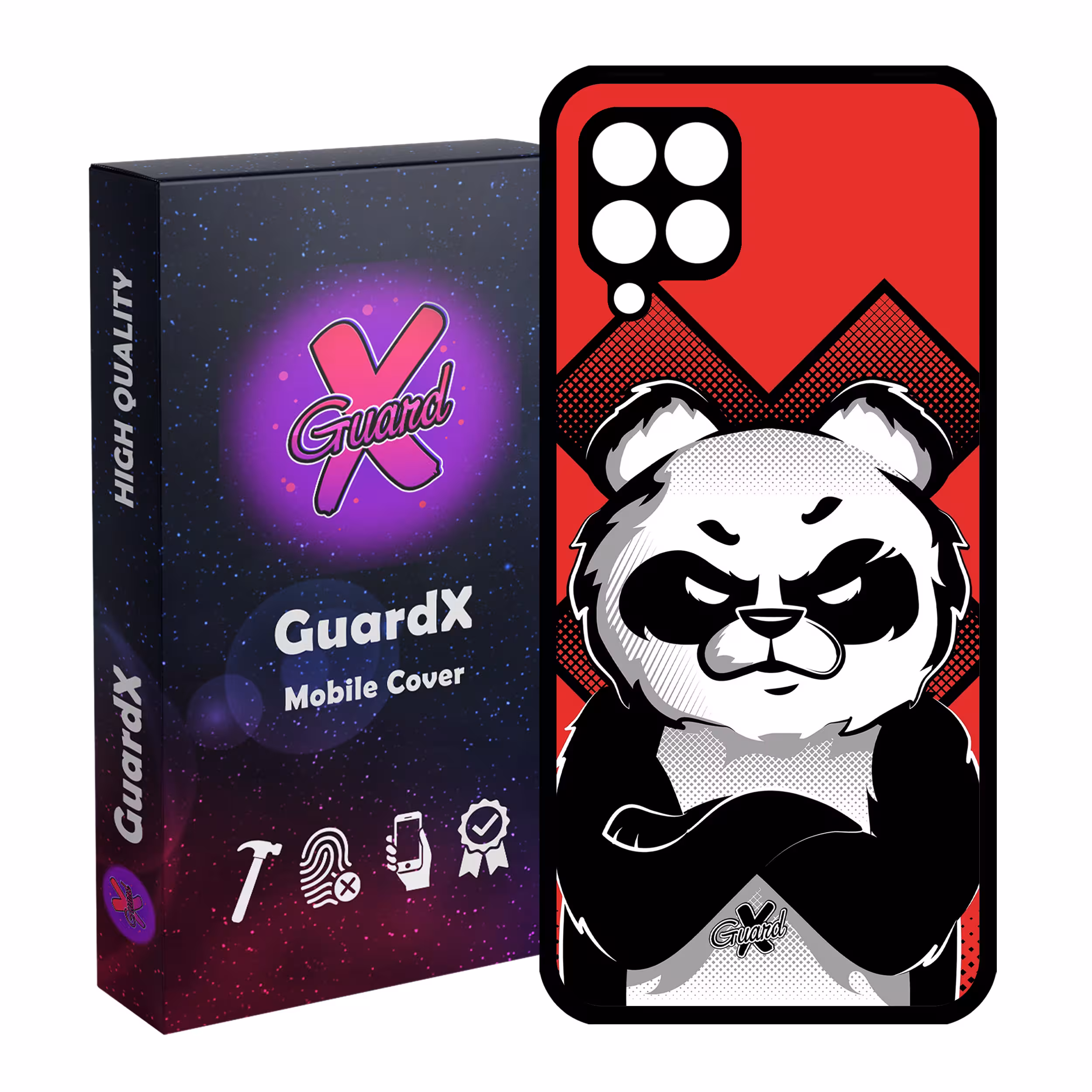 کاور گارد ایکس طرح Panda مدل Glass10301 مناسب برای گوشی موبایل سامسونگ Galaxy A12