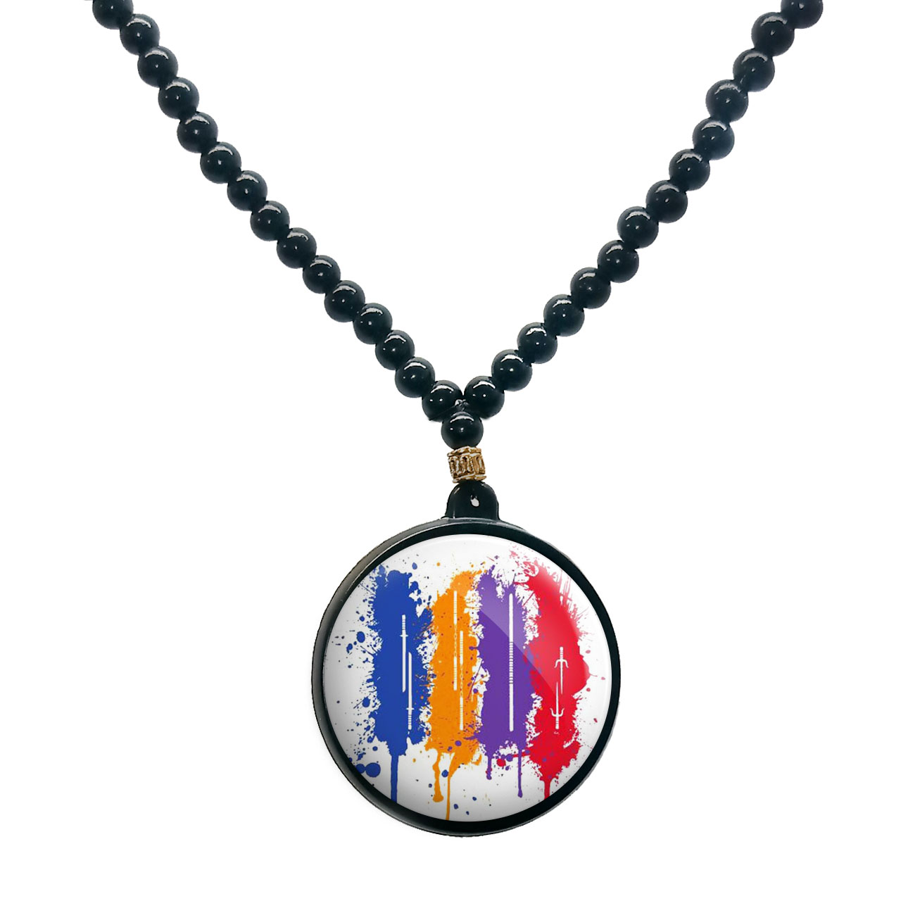 گردنبند پرمانه طرح لاکپشت‌های نینجا کد pmd.9994 مدل دو طرفه