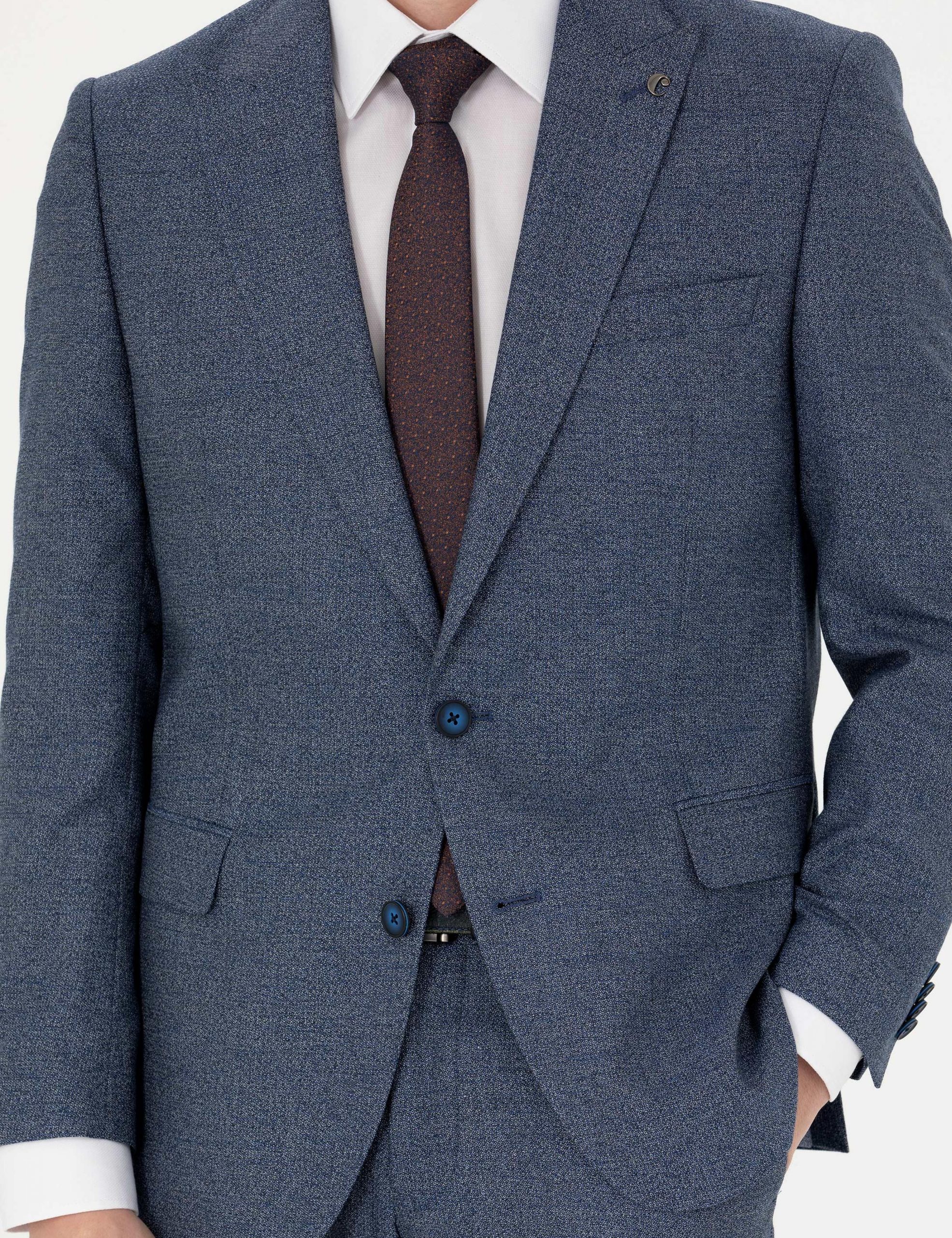 کت و شلوار مردانه سرمه ای کاشارل