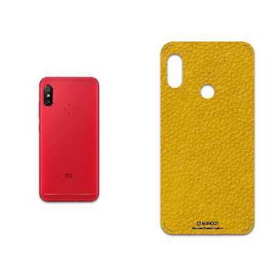 برچسب پوششی ماهوت مدل Mustard-Leather مناسب برای گوشی موبایل شیائومی Mi A2 Lite