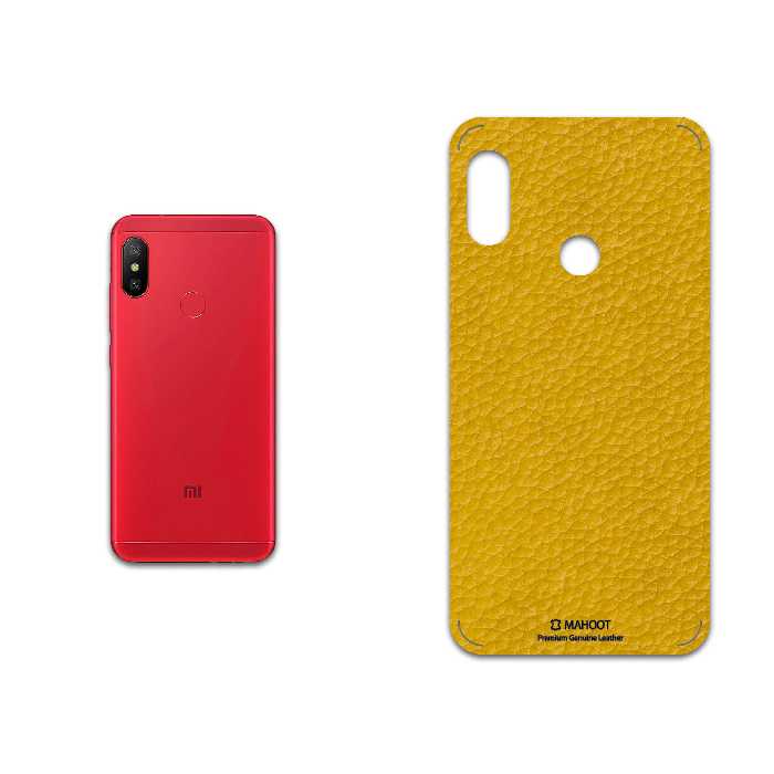 برچسب پوششی ماهوت مدل Mustard-Leather مناسب برای گوشی موبایل شیائومی Mi A2 Lite