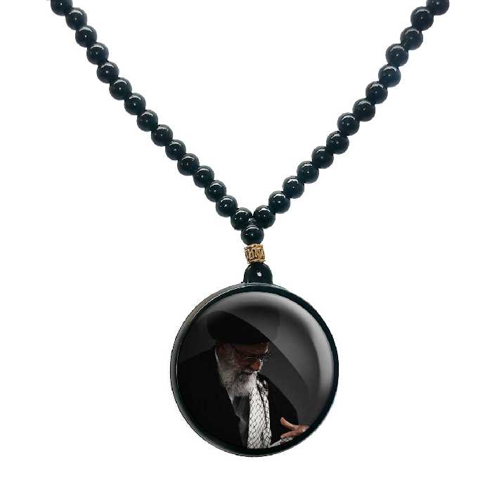 گردنبند پرمانه طرح تصویر آیت الله خامنه ای کد pmd.11690 مدل دو طرفه