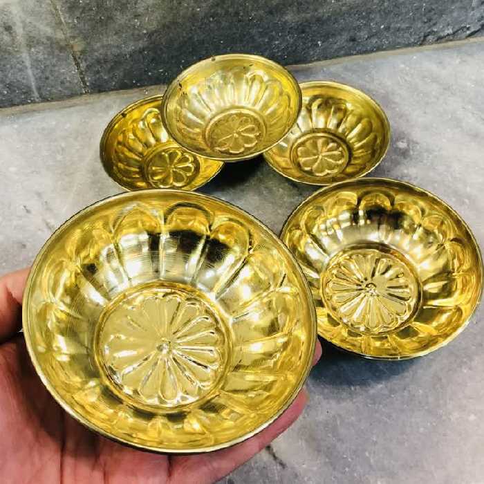 کاسه برنجی هفت سین مجموعه 6 عددی