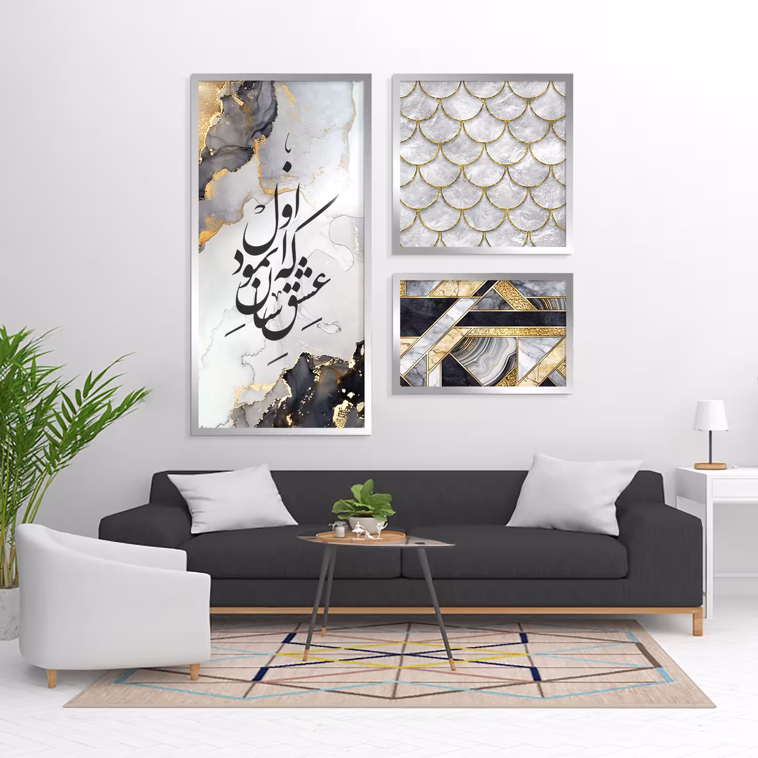 تابلو مدل Maha-KG304 مجموعه 3 عددی | دنیای قاب