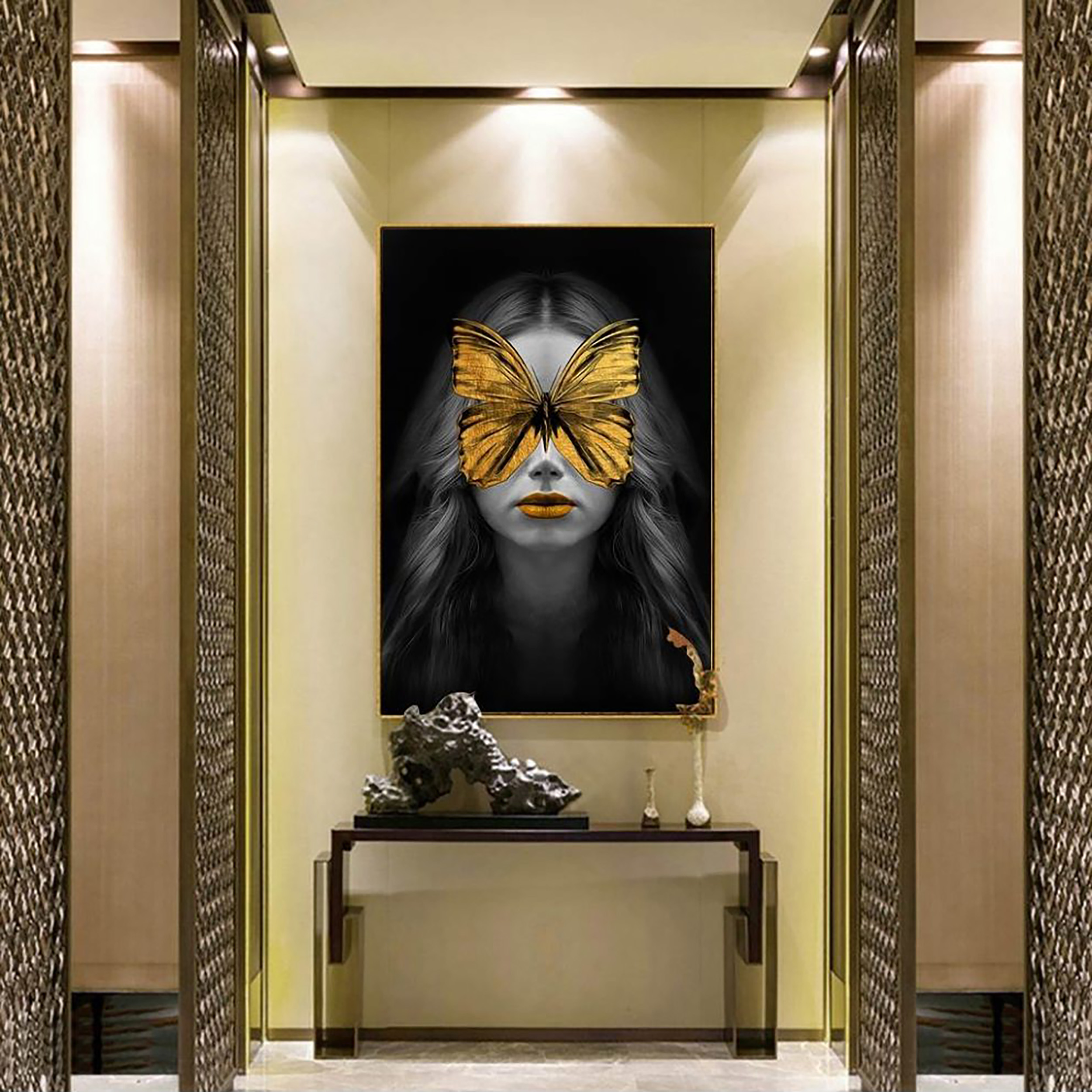 تابلو مدل دختر و پروانه کد 0240