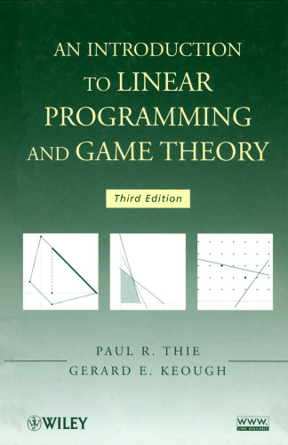 خرید و دانلود نسخه کامل کتاب An Introduction to Linear Programming and Game Theory