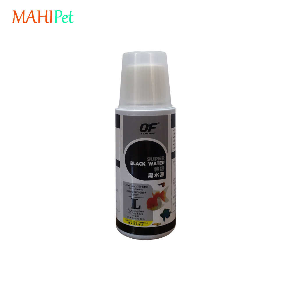 محلول مکمل بلک واتر آکواریوم اوشن فری Super Black Water L حجم 120 میلی لیتر