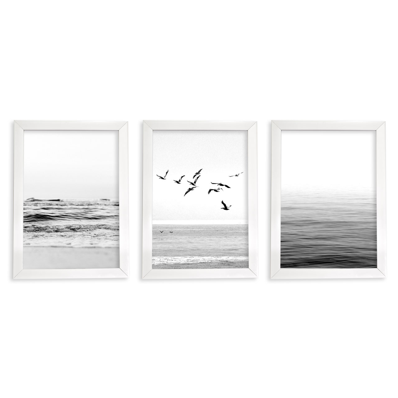 تابلو 3 تکه گالری چی چاپ طرح دریا