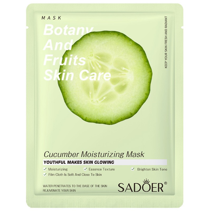 ماسک صورت ورقه ای(نقابی) عصاره خیار سادور Sadoer | آبرسان و ضد خستگی