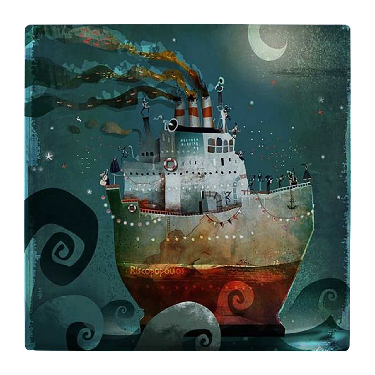 زیر لیوانی طرح کشتی کد 4793659_3461