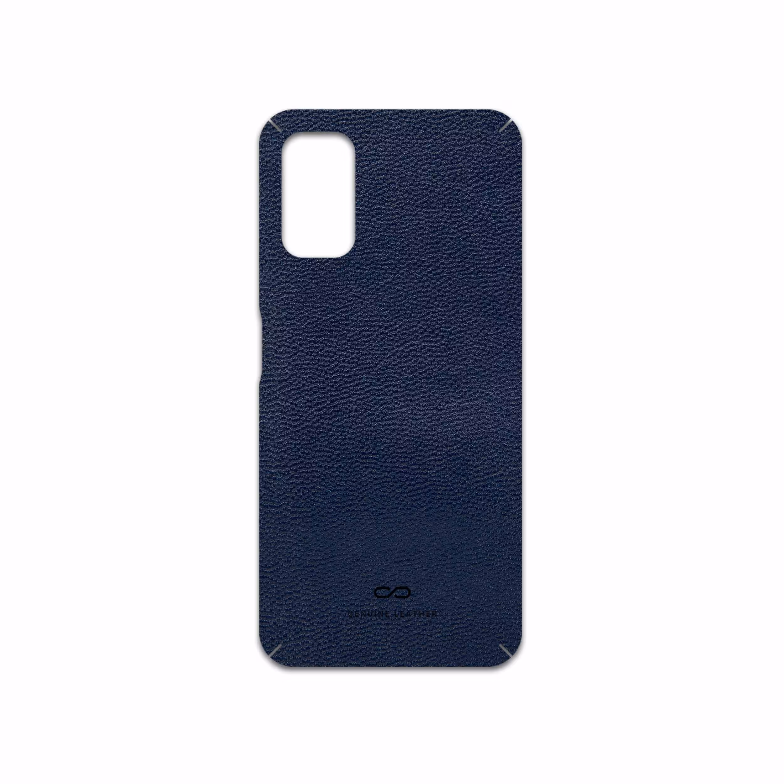 برچسب پوششی ماهوت مدل Deep-Blue-Leather مناسب برای گوشی موبایل شیائومی Poco M3 Pro 5G