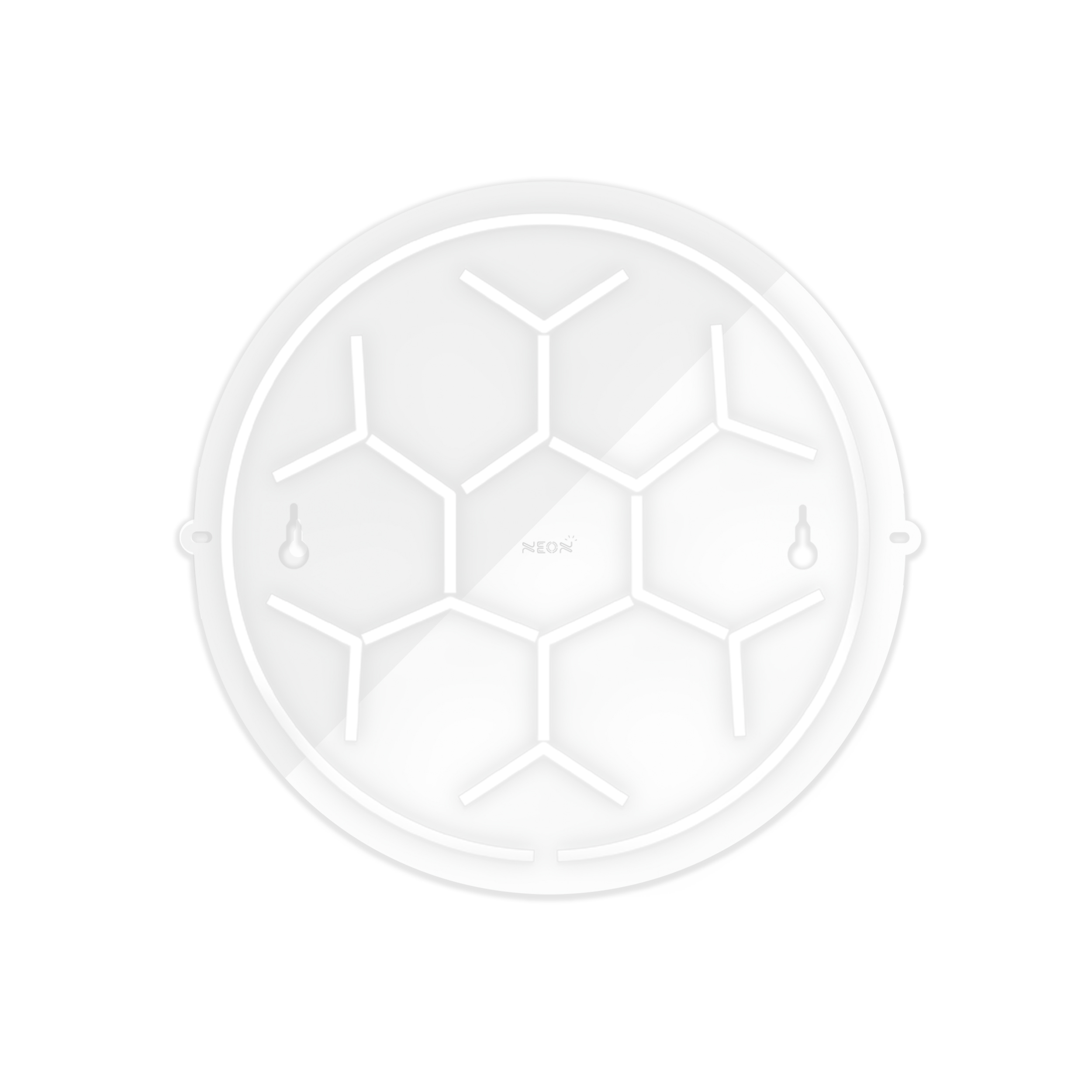 چراغ دیواری نئون دیزاین طرح Soccer-Ball-GL_WHT