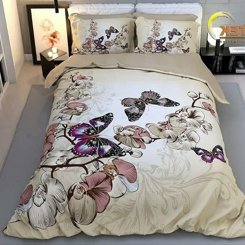 سرویس روتختی طرح پروانه دو نفره 6 تکه