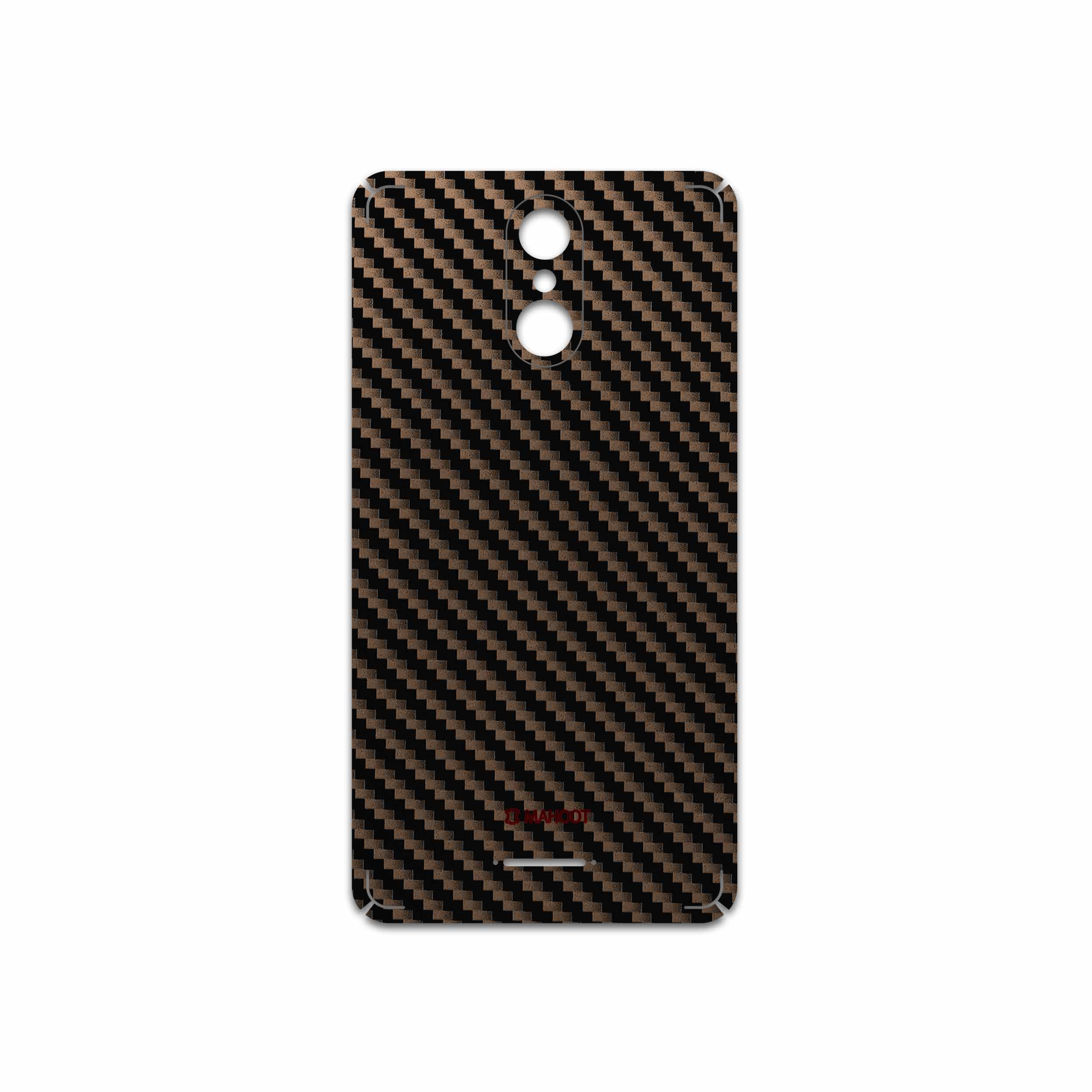 برچسب پوششی ماهوت مدل Glossy-Brown-Fiber مناسب برای گوشی موبایل تکنو WX3F LTE