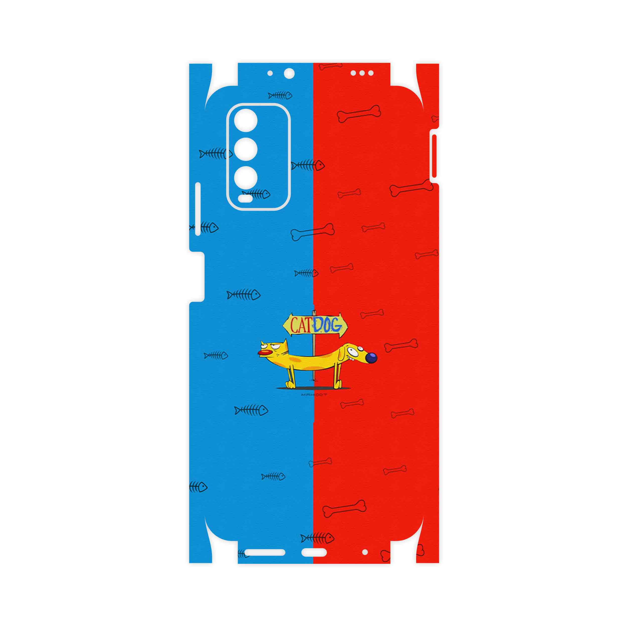 برچسب پوششی ماهوت مدل CatDog-FullSkin مناسب برای گوشی موبایل شیائومی Redmi 9T