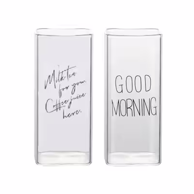 ماگ مدل Good Morning و Milk Tea بسته دو عددی