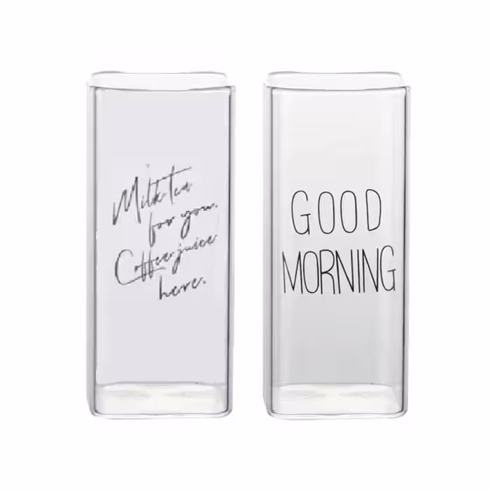 ماگ مدل Good Morning و Milk Tea بسته دو عددی