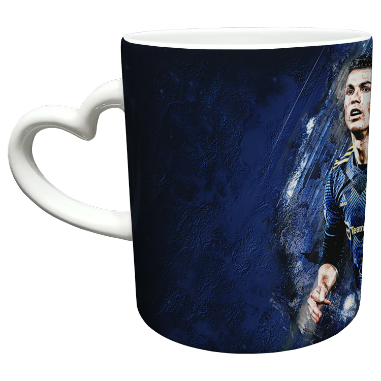 ماگ مدل دسته قلبی طرح رونالدو کد 237