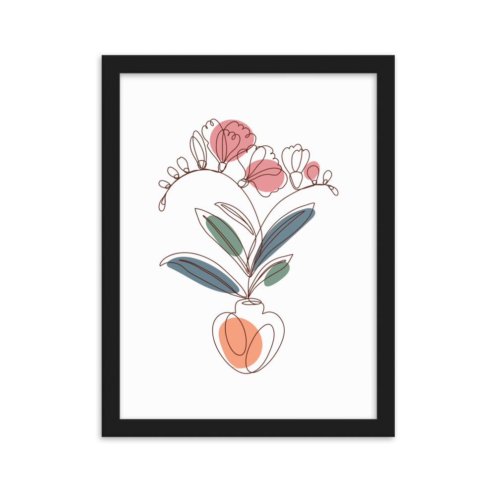 تابلو مدل دکوراتیو مینیمال طرح گل کد 2784