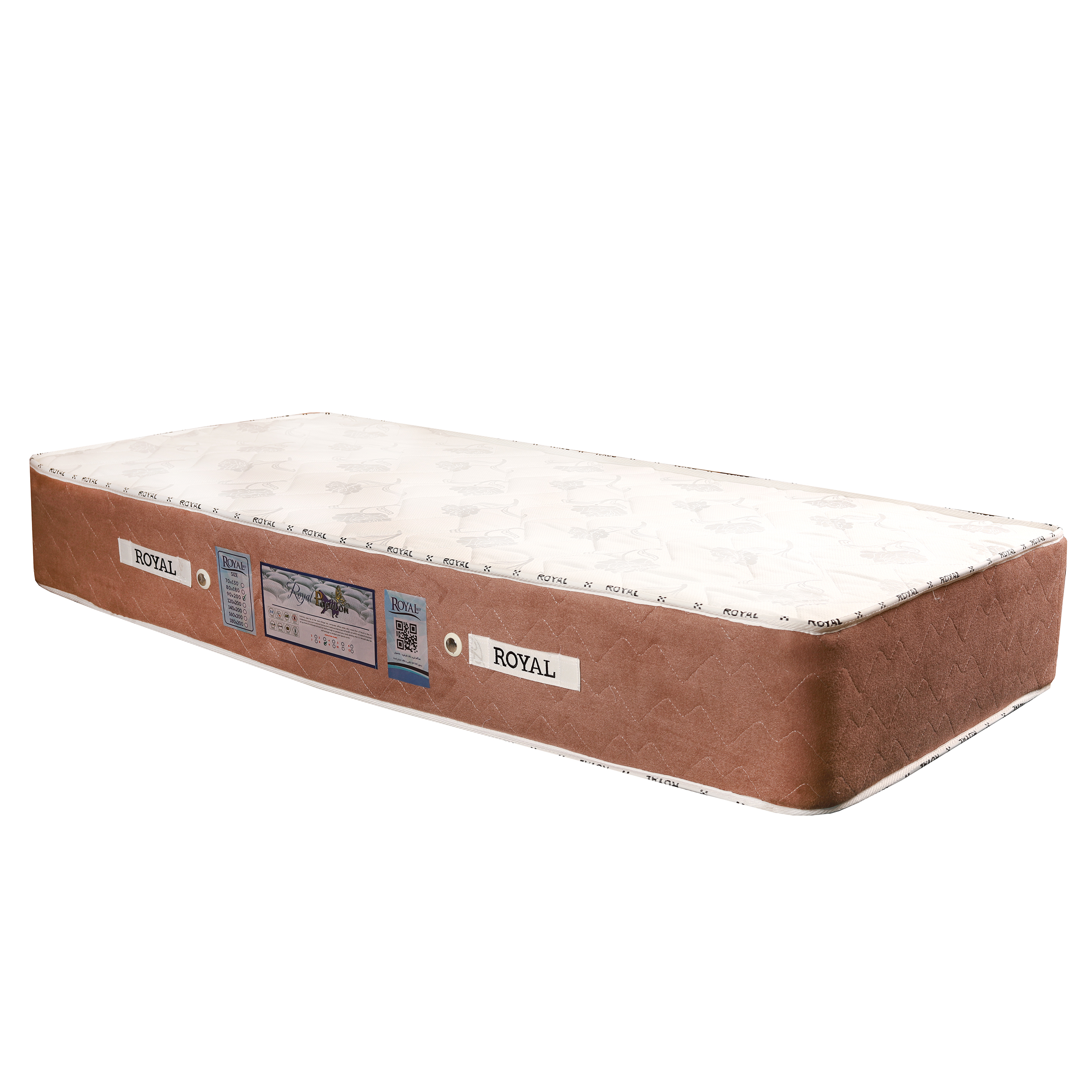 تشک رویال مدل سوپر طبی فنری کد 96 یک نفره 200x90 سانتی متر