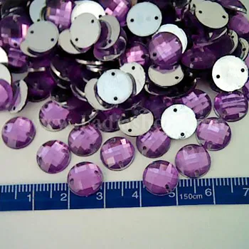 نگین 10 گرد دوختنی رنگی