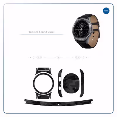 برچسب ماهوت طرح Night_Army_Pixel مناسب برای ساعت هوشمند سامسونگ Galaxy Gear S2 Classic